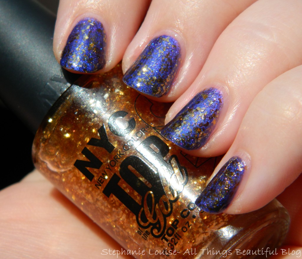 NYC Nail Polish in Top of the Gold Top Coat Swatches & Review All