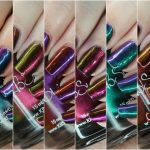 Swatches & review of all 6 KBShimmer Multichromes including the shades Chroma Chameleon, Puns and Roses, It's A Blazing, Flip Flop Hooray, Iridescent Exposure, & Wine Not? See more nail art, makeup, & beauty on All Things Beautiful XO