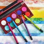 Swatches & review of the Urban Decay WIRED Collection 24/7 Glide-On Eye Pencils in Jolt, Amped, Shock, & Vivid on All Things Beautiful XO